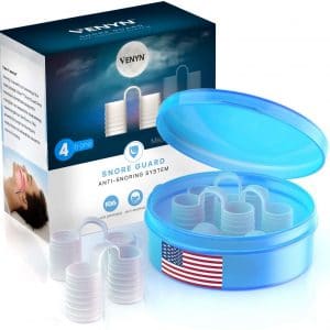Venyn Set of 4 Nose Vents to Ease Breathing - Anti Snoring - No Side Effects - Advanced Design - Reusable - Includes Travel Case