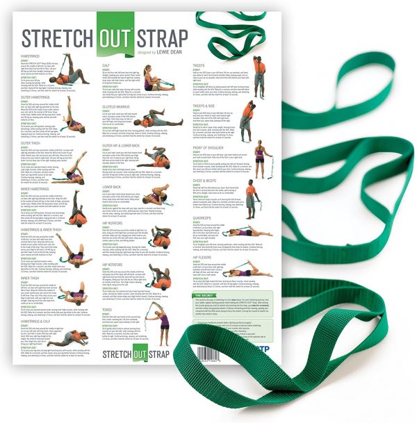 OPTP Stretch Out Strap with Stretching Exercise Poster