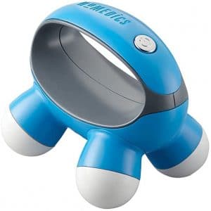 HoMedics, Quatro Mini Hand-Held Massager with Hand Grip, Battery Operated Vibration Massage